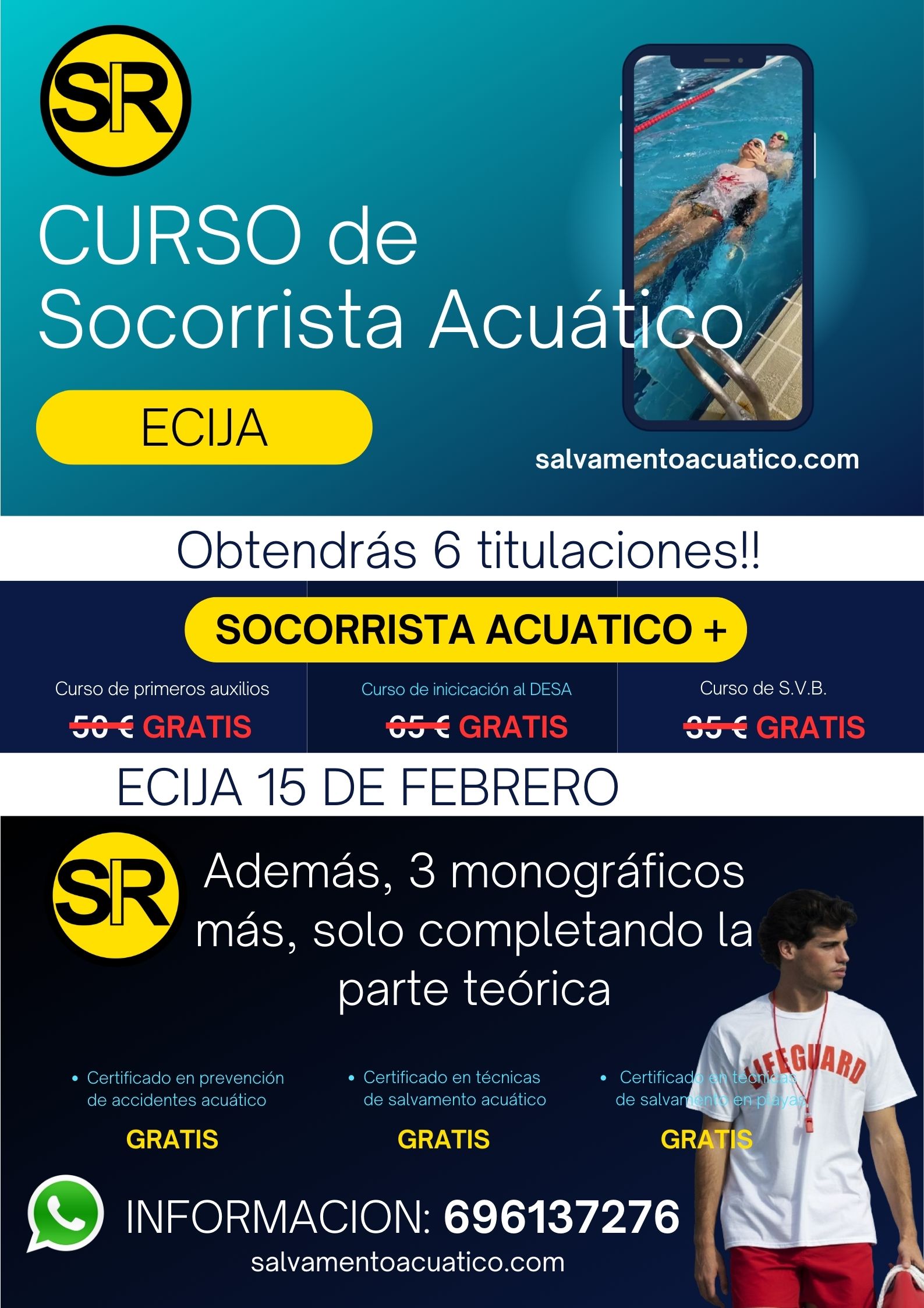 CURSO SOCORRISTA ACUATICO ECIJA 15 DE FEBRERO