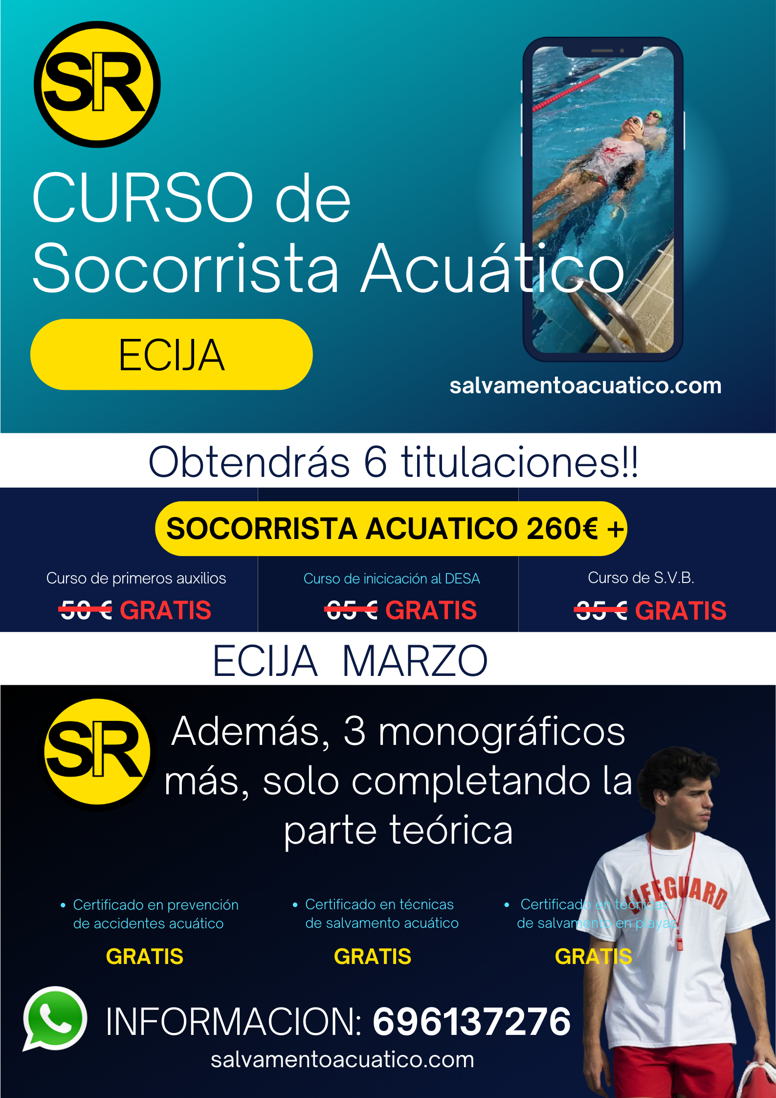 Curso socorrista acuatico Ecija Marzo