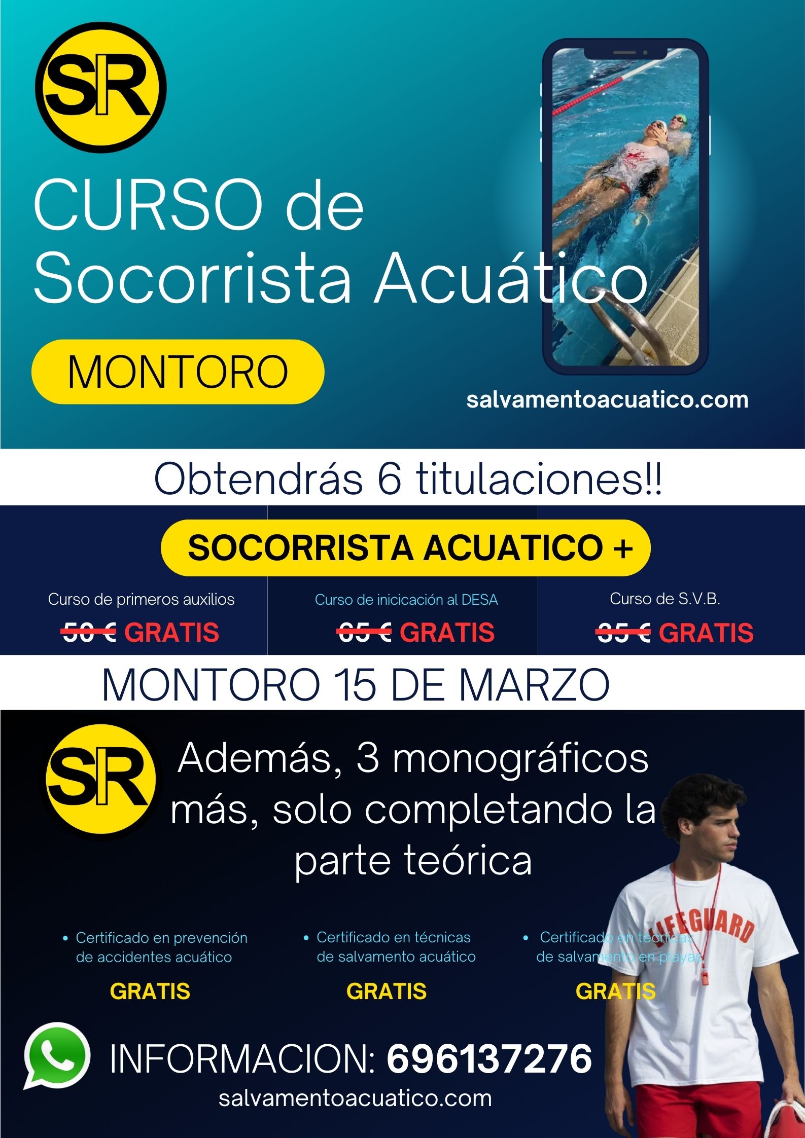 CURSO SOCORRISTA ACUATICO MONTORO 15 DE MARZO